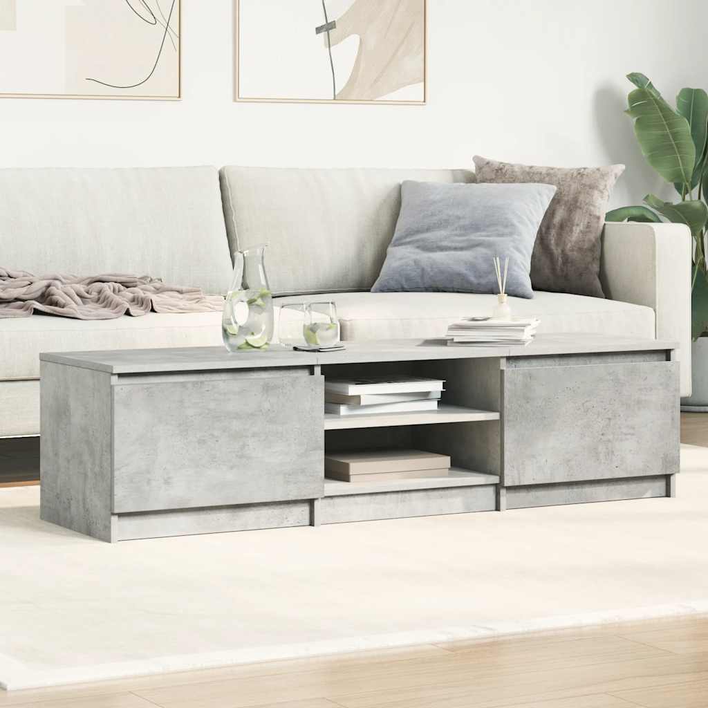 Televizoriaus spintelė, betono, 140x40x35,5cm, apdirbta mediena