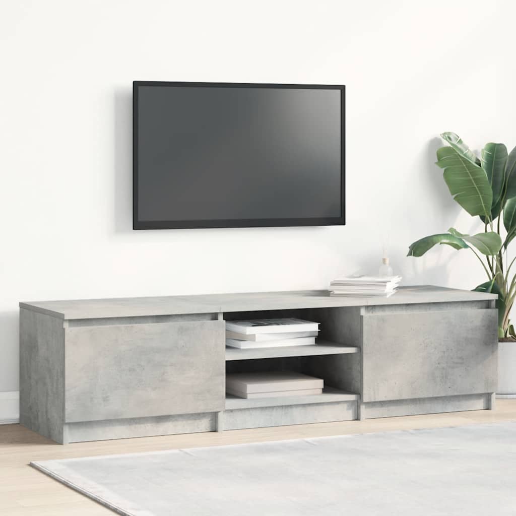 Televizoriaus spintelė, betono, 140x40x35,5cm, apdirbta mediena