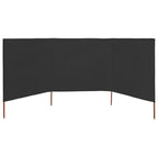 Uždanga nuo vėjo, antracito, 400x160cm, audinys, 3 plokštės