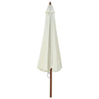 Lauko skėtis nuo saulės su mediniu stulpus, 330cm