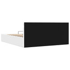 Lovos rėmas su LED/daiktadėže, baltas, 160x200cm, dirbtinė oda