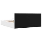 Lovos rėmas su LED/daiktadėže, baltas, 180x200cm, dirbtinė oda