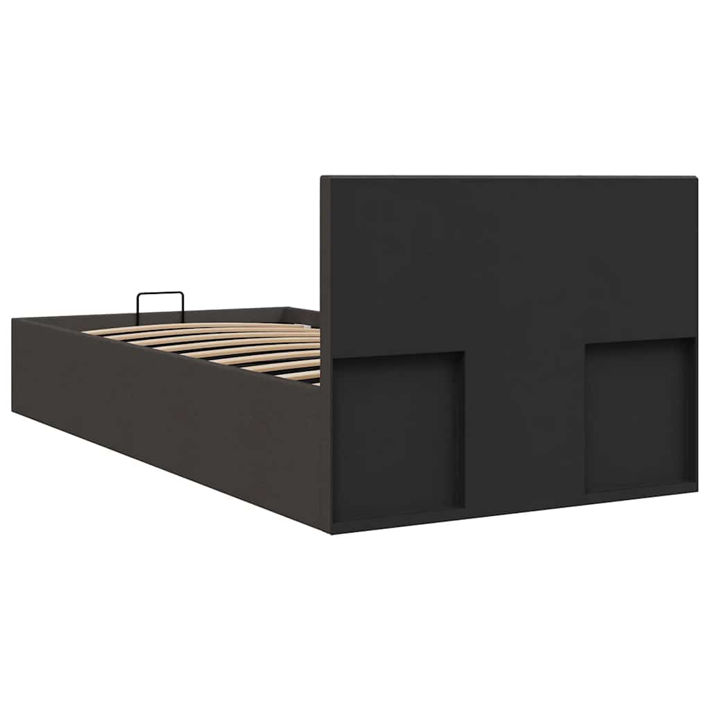 Hidraulinis lovos rėmas su daiktadėže, tamsiai pilkas, 90x200cm