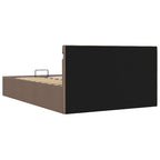 Lovos rėmas su LED ir daiktadėže, taupe, 120x200cm, audinys