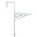 Pakabinamas balkono stalas, baltas, 60x64x83,5cm, plastikas