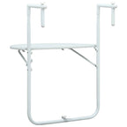 Pakabinamas balkono stalas, baltas, 60x64x83,5cm, plastikas