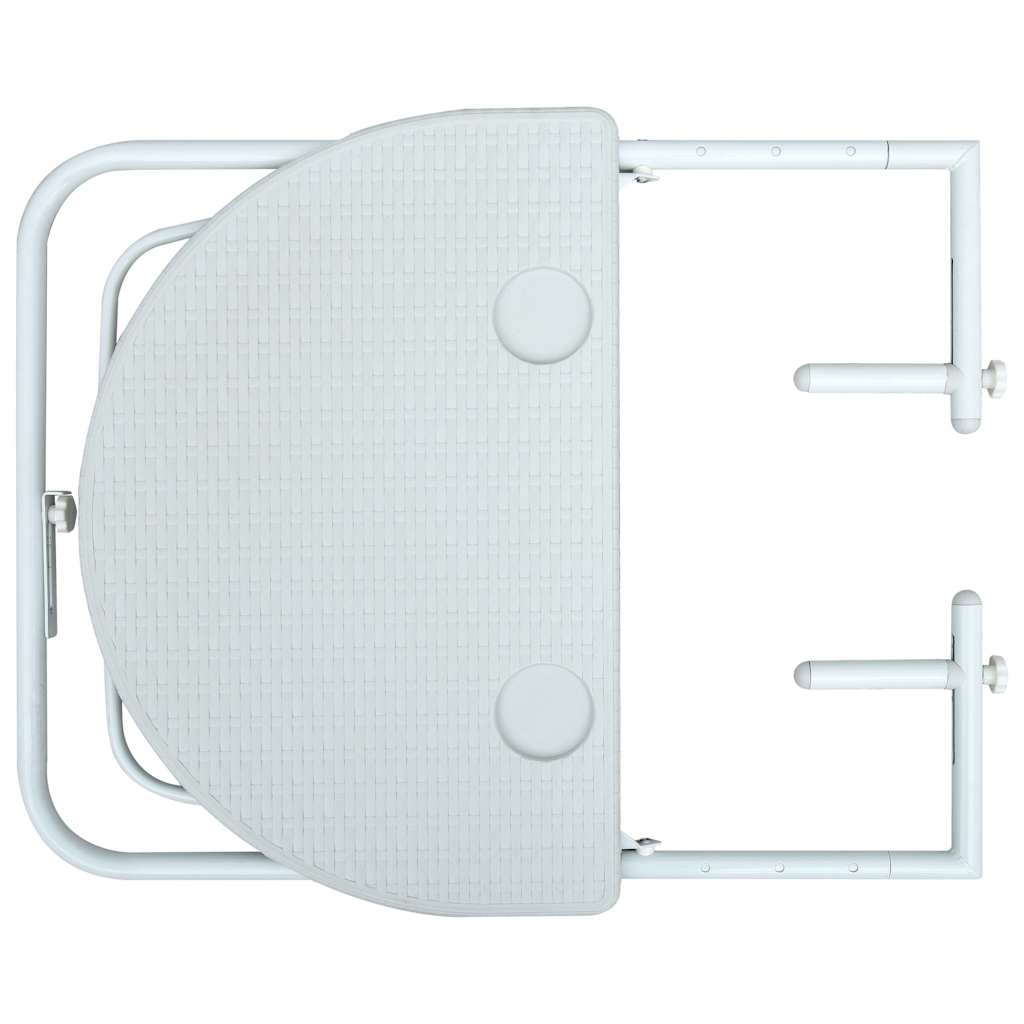 Pakabinamas balkono stalas, baltas, 60x64x83,5cm, plastikas