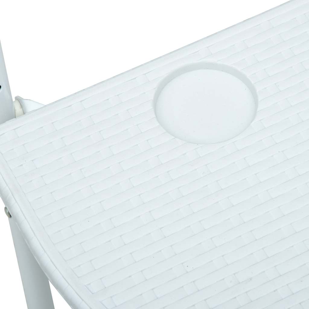 Pakabinamas balkono stalas, baltas, 60x64x83,5cm, plastikas