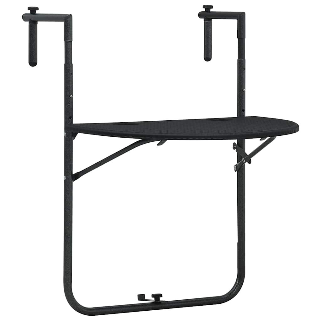 Pakabinamas balkono stalas, baltas, 60x64x83,5cm, plastikas