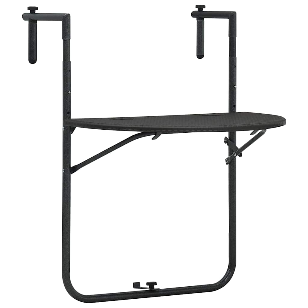 Pakabinamas balkono stalas, baltas, 60x64x83,5cm, plastikas