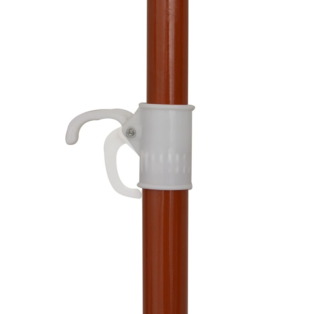 Sodo skėtis nuo saulės su plieniniu stulpu, smėlio, 180cm