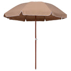 Sodo skėtis nuo saulės su plieniniu stulpu, taupe, 240cm