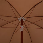 Sodo skėtis nuo saulės su plieniniu stulpu, taupe, 240cm