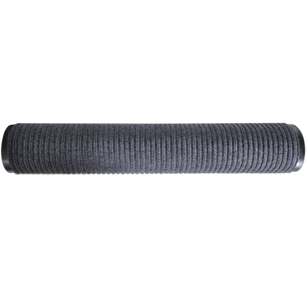 Durų kilimėliai, 4 vnt., pilkos spalvos, 90x60cm, PVC