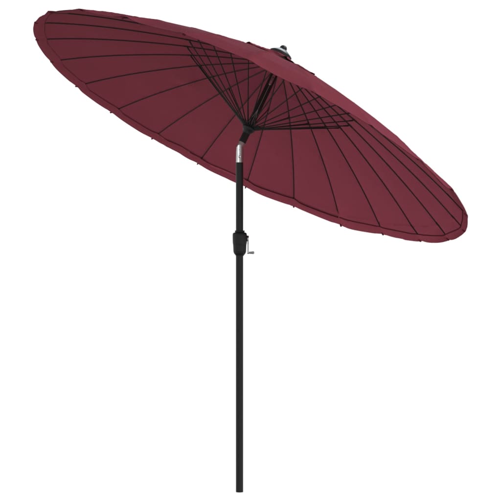 Lauko skėtis nuo saulės su aliuminio stulpu, raudonas, 270cm