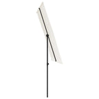 Sodo skėtis nuo saulės su aliuminio stulpu, smėlio, 2x1,5m