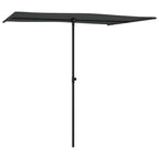 Sodo skėtis nuo saulės su aliuminio stulpu, antracito, 2x1,5m