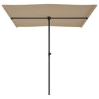 Sodo skėtis nuo saulės su aliuminio stulpu, taupe, 2x1,5m