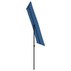 Sodo skėtis nuo saulės su aliuminio stulpu, mėlynas, 2x1,5m
