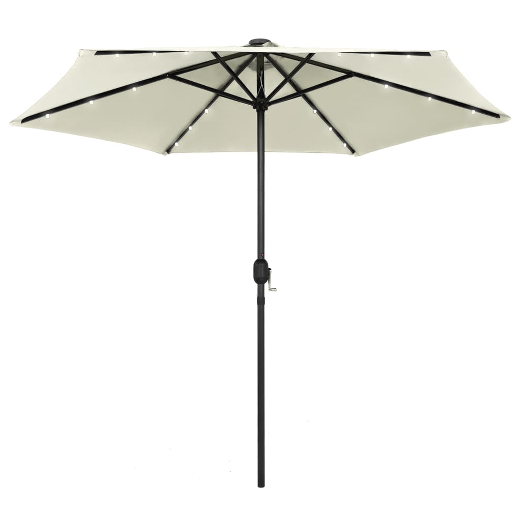 Sodo skėtis su LED ir aliuminio stulpu, 270cm