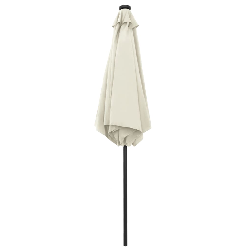 Sodo skėtis su LED ir aliuminio stulpu, 270cm