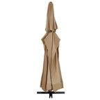 Sodo skėtis nuo saulės su aliuminio stulpu, taupe, 600cm