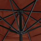 Sodo skėtis nuo saulės su aliuminio stulpu, terakota, 600cm