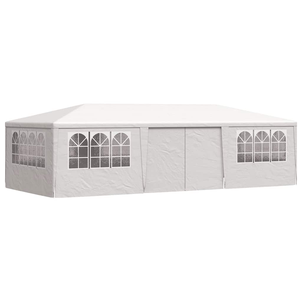 Proginė palapinė su šoninėmis sienomis, balta, 4x9m, 90g/m²