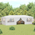 Proginė palapinė su šoninėmis sienomis, balta, 4x9m, 90g/m²