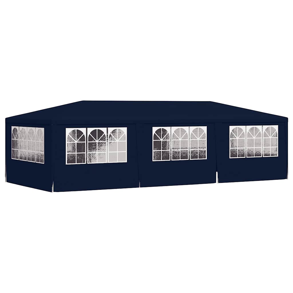 Proginė palapinė su šoninėmis sienomis, mėlyna, 4x9m, 90g/m²