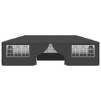 Proginė palapinė su šoninėmis sienomis, antracito, 4x9m, 90g/m²