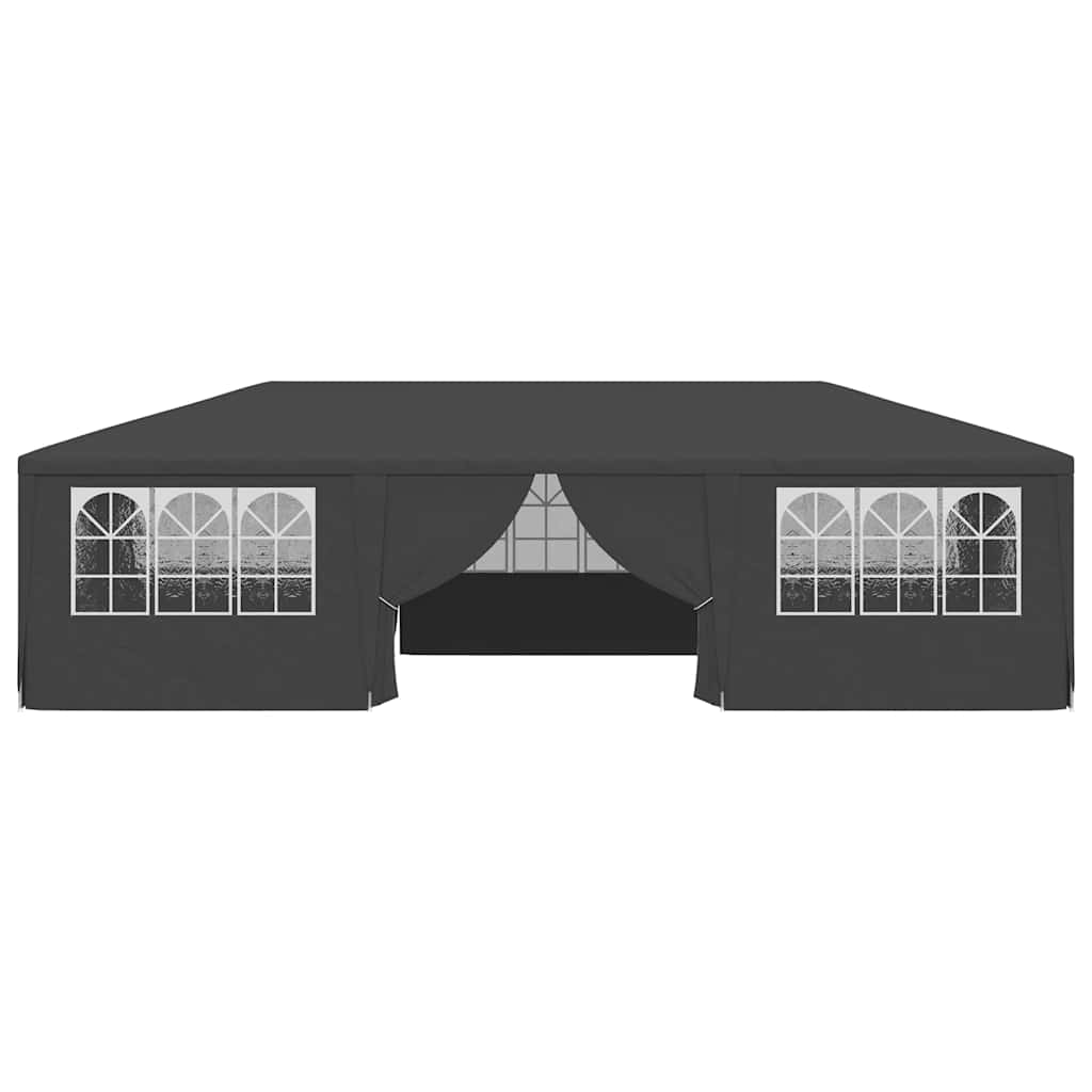 Proginė palapinė su šoninėmis sienomis, antracito, 4x9m, 90g/m²