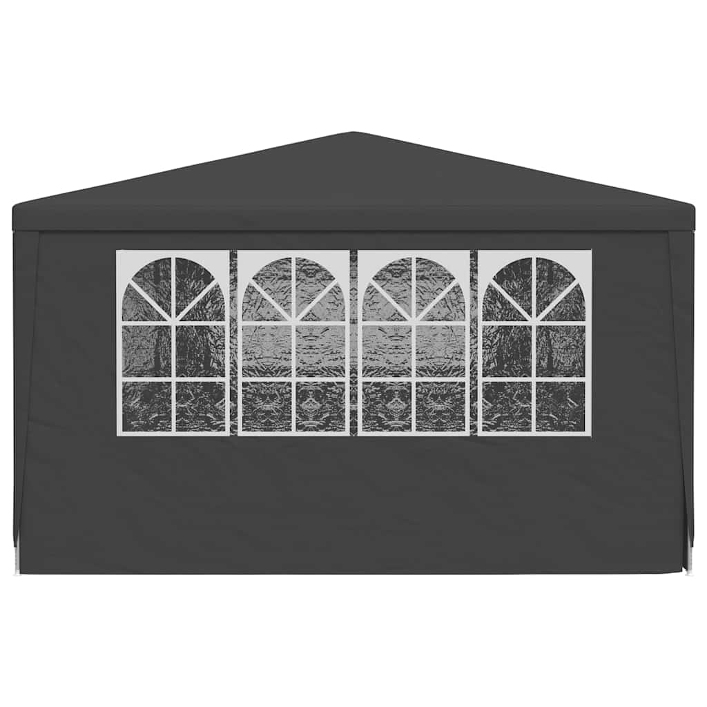 Proginė palapinė su šoninėmis sienomis, antracito, 4x9m, 90g/m²
