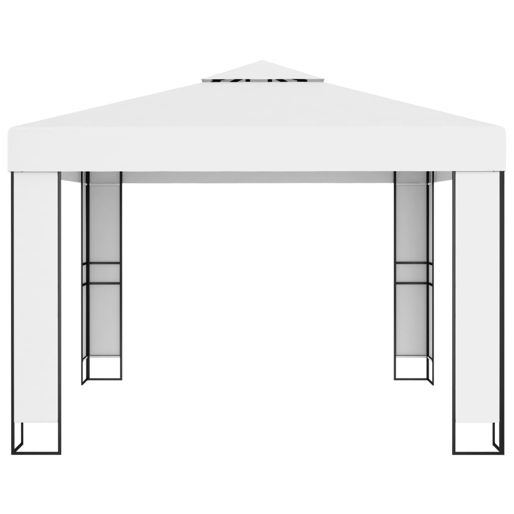 Pavėsinė su dvigubu stogu, baltos spalvos, 3x3m
