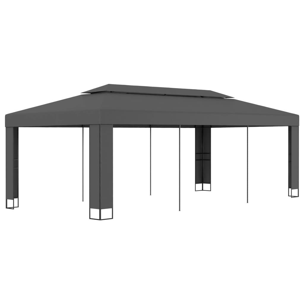 Pavėsinė su dvigubu stogu, baltos spalvos, 3x3m