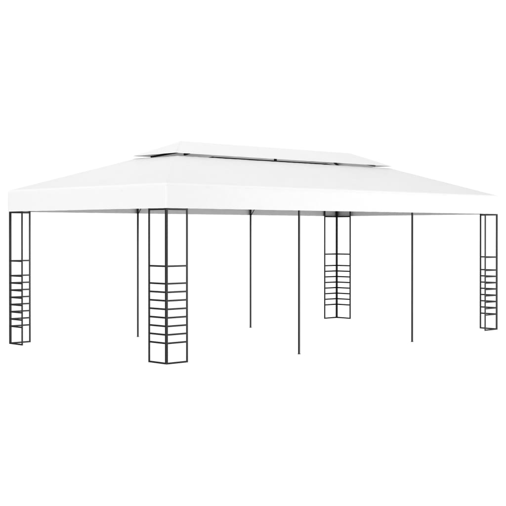 Sodo pavėsinė, balta, 4x3x2,7m, plienas