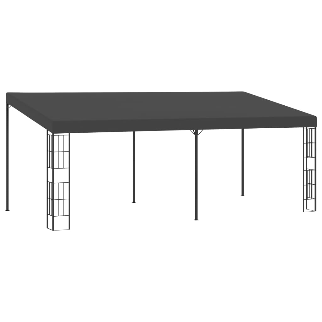 Prie sienos montuojama pavėsinė, kreminė, 3x6m, audinys