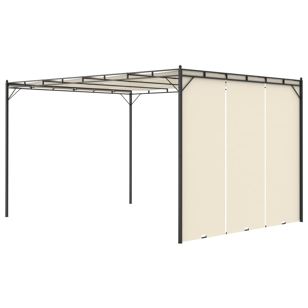 Pavėsinė su tinkleliais, antracito spalvos, 3x4m, plienas