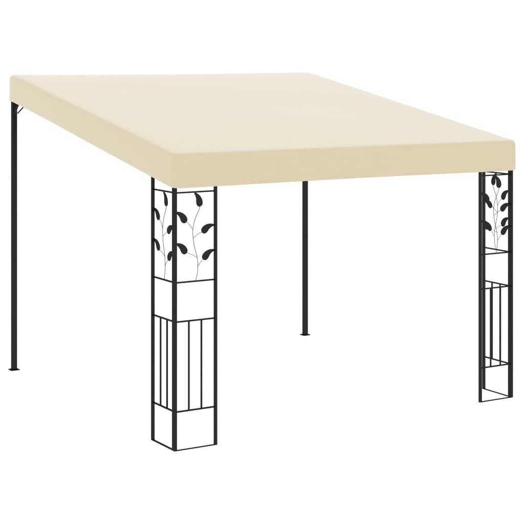 Prie sienos montuojama pavėsinė, taupe spalvos, 6x3m, audinys