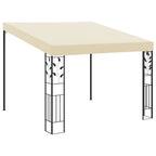 Prie sienos montuojama pavėsinė, taupe spalvos, 6x3m, audinys