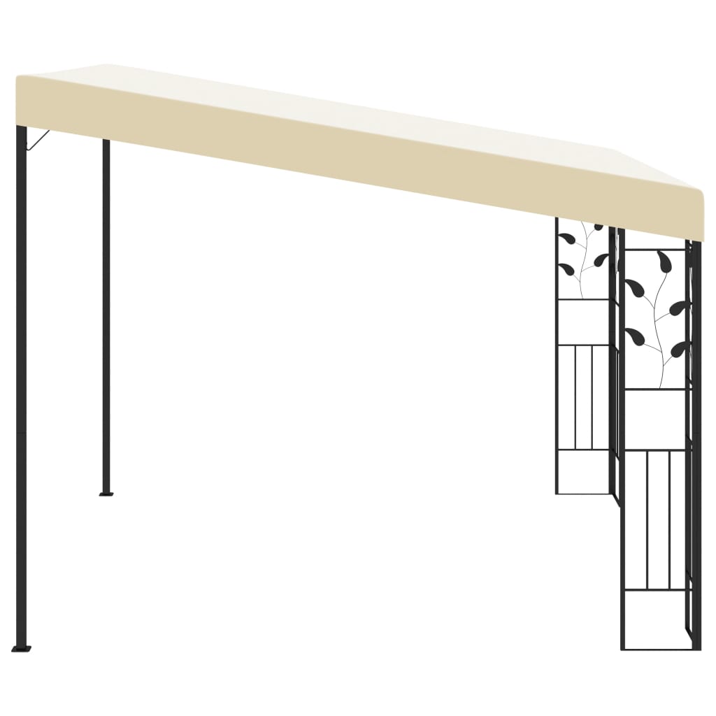 Prie sienos montuojama pavėsinė, taupe spalvos, 6x3m, audinys