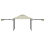 Pavėsinė su dvigubu prailginamu stogu, kreminė, 3x3x2,75m