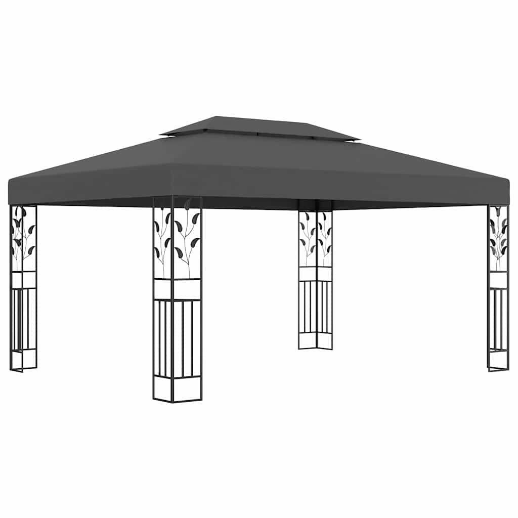 Pavėsinė su dvigubu stogu, baltos spalvos, 3x4m