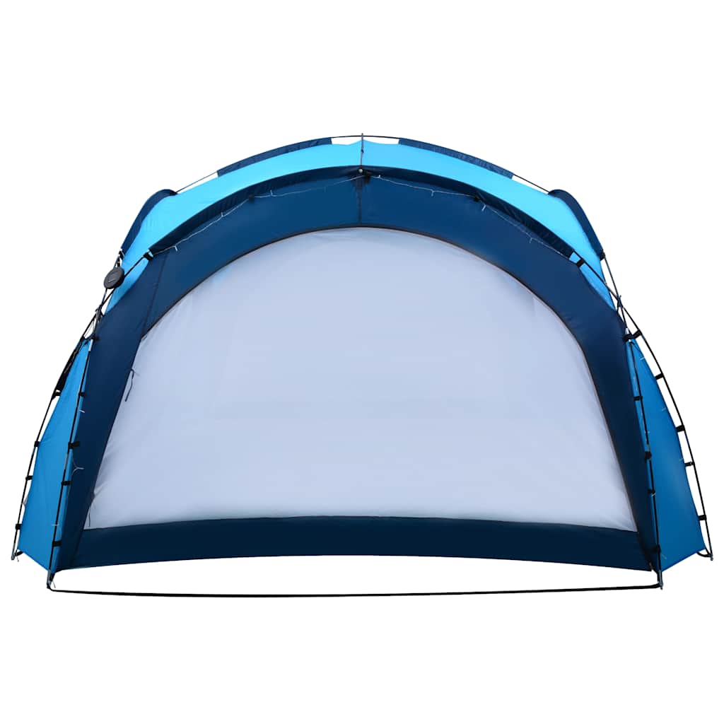 Proginė palapinė su LED ir 4 sienomis, mėlyna, 3,6x3,6x2,3m