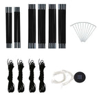 Proginė palapinė su LED ir 4 sienomis, mėlyna, 3,6x3,6x2,3m