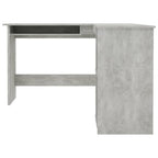 Kampinis stalas, betono, 120x140x75cm, mediena, L formos