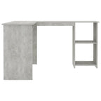 Kampinis stalas, betono, 120x140x75cm, mediena, L formos