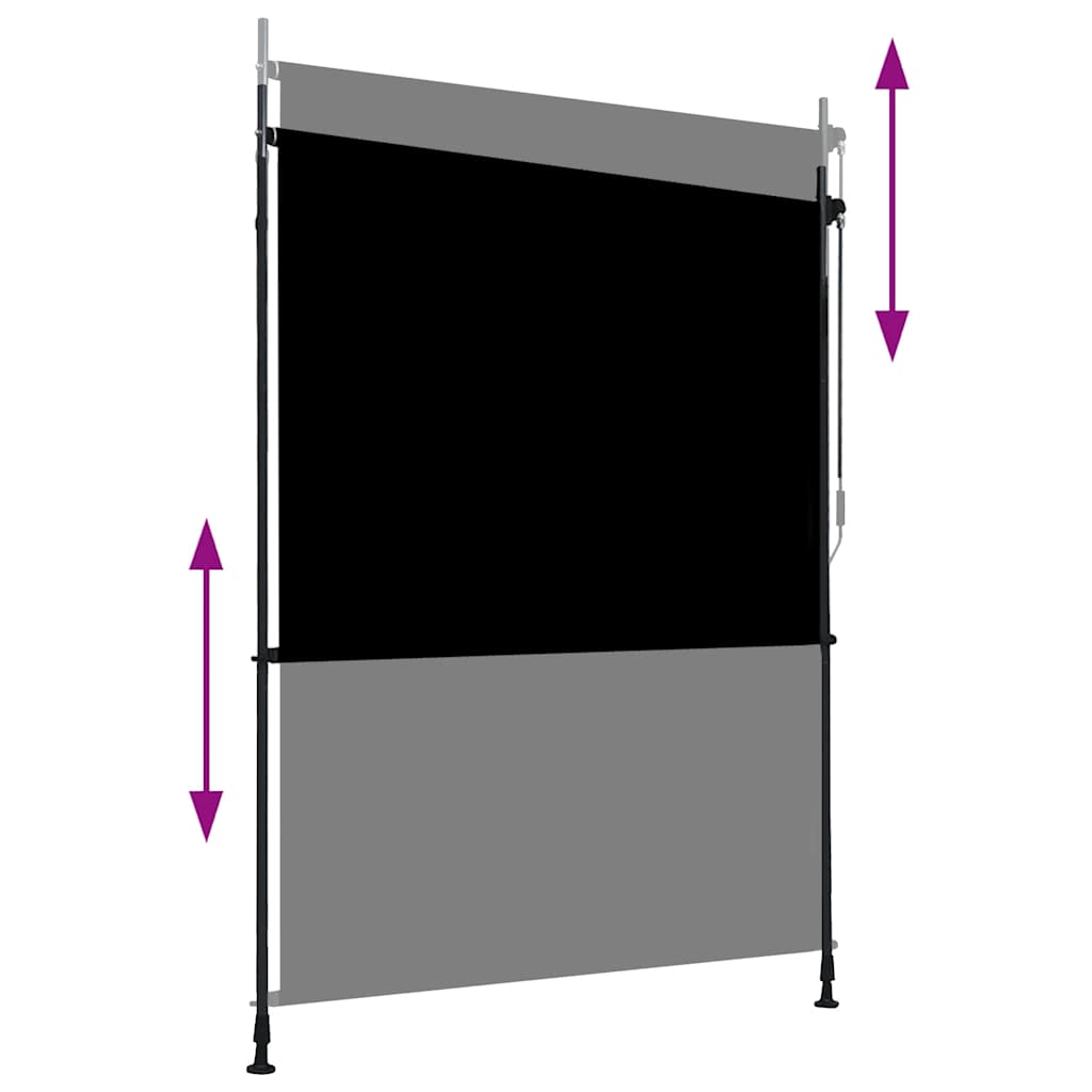 Lauko roletas, antracito spalvos, 150x270cm