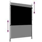 Lauko roletas, antracito spalvos, 150x270cm