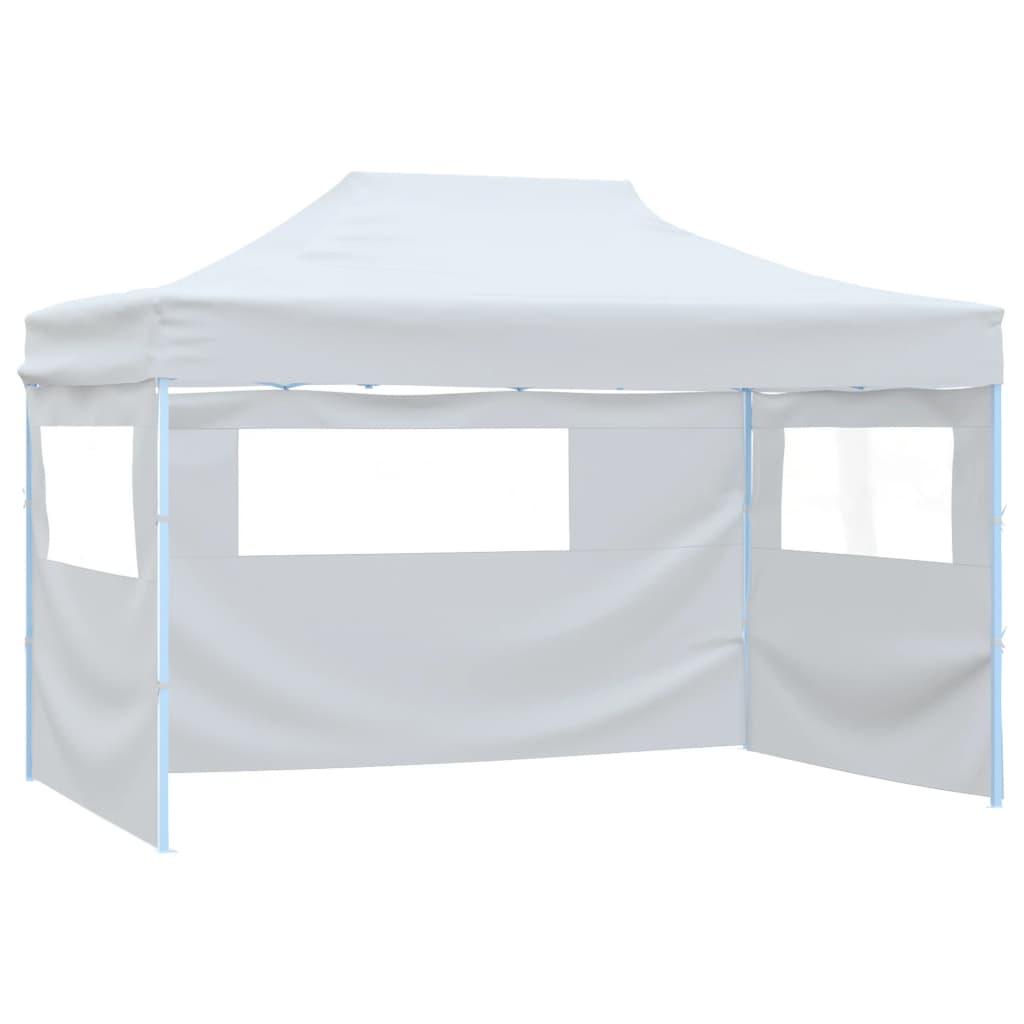 Pavėsinė su užuolaidomis, baltos spalvos, 4x3m
